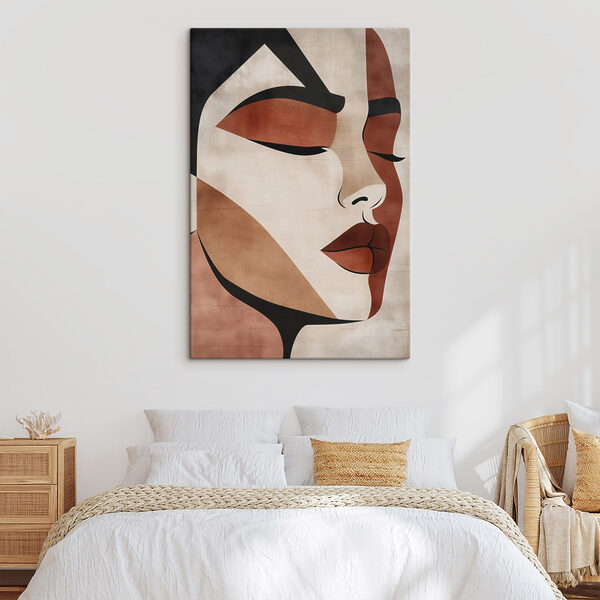 Elegant portrait with abstract features