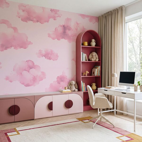 Nuvole rosa su uno sfondo rosa Nuvole rosa su uno sfondo rosa