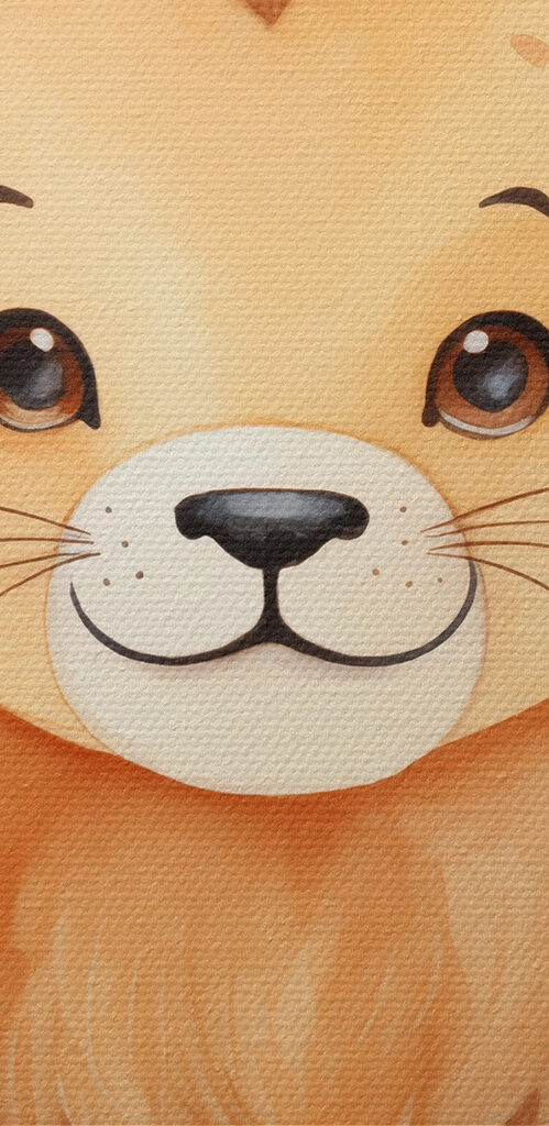 Watercolor of a lion with a crown Watercolor of a lion with a crown