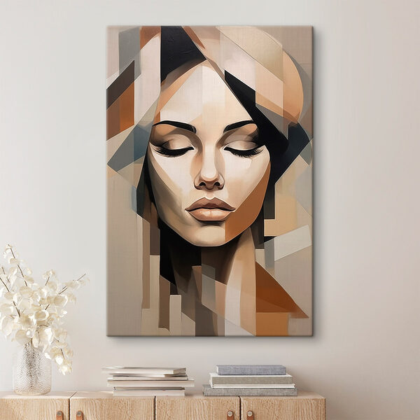 Painting of a woman's face Painting of a woman's face
