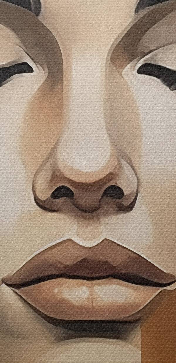 Painting of a woman's face Painting of a woman's face