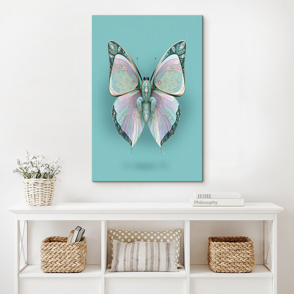 Butterfly with wings and a blue background Butterfly with wings and a blue background