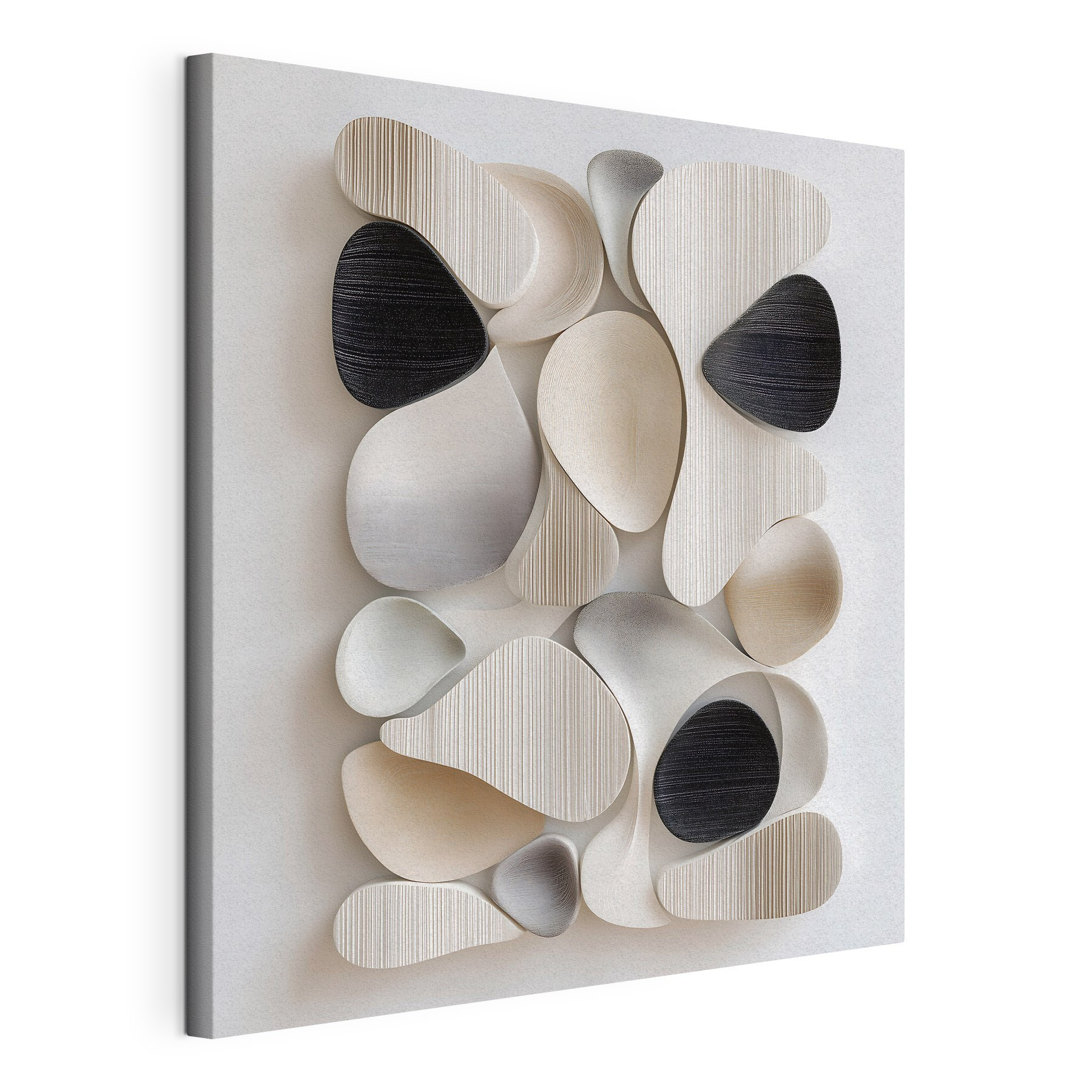 Wall art of black and white shapes Wall art of black and white shapes