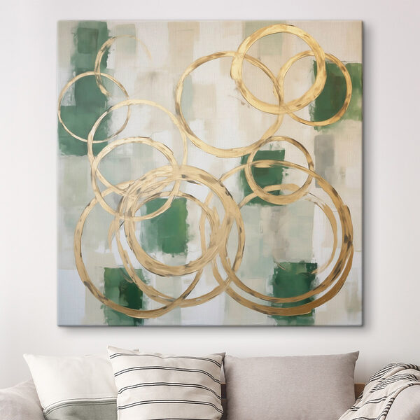 Painting of circles and squares
