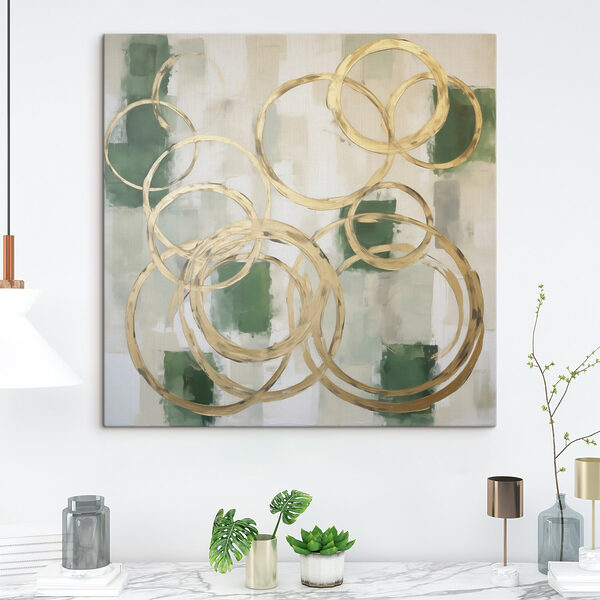 Painting of circles and squares