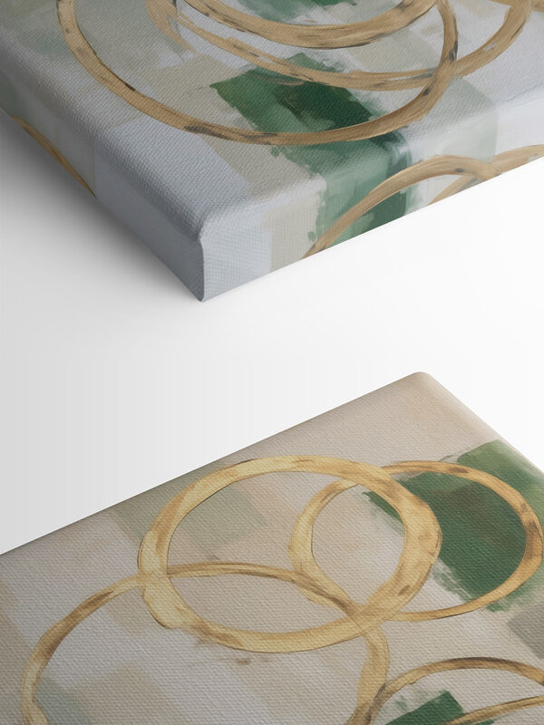 Painting of circles and squares