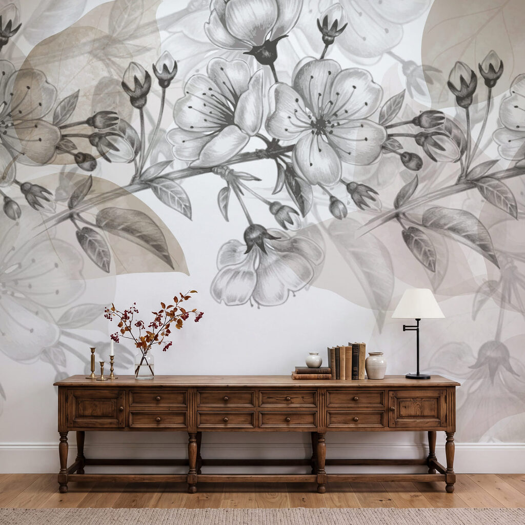 Disegno di un ramo con dei fiori Disegno di un ramo con dei fiori