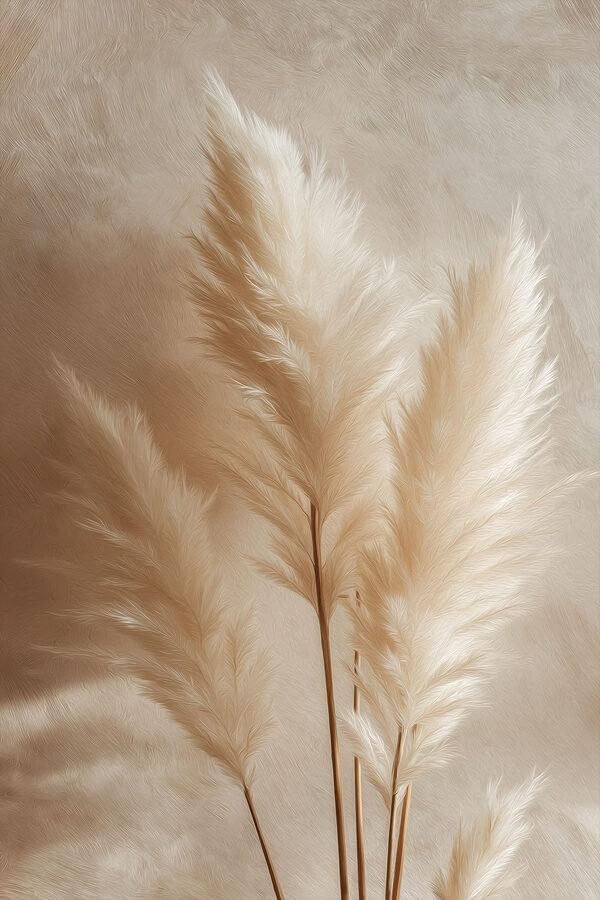 Soft feathery plants in warm tones