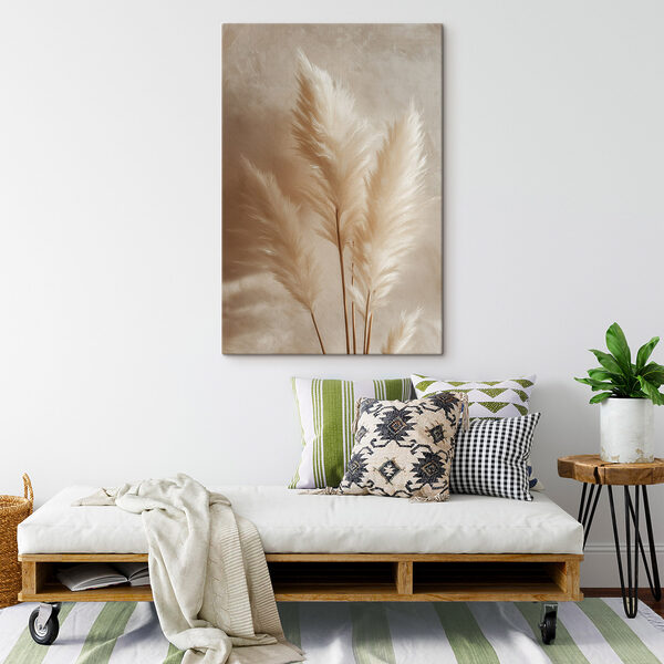 Soft feathery plants in warm tones
