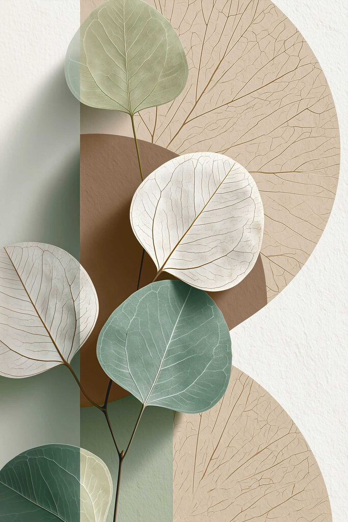 Serene leaves on a soft background Serene leaves on a soft background