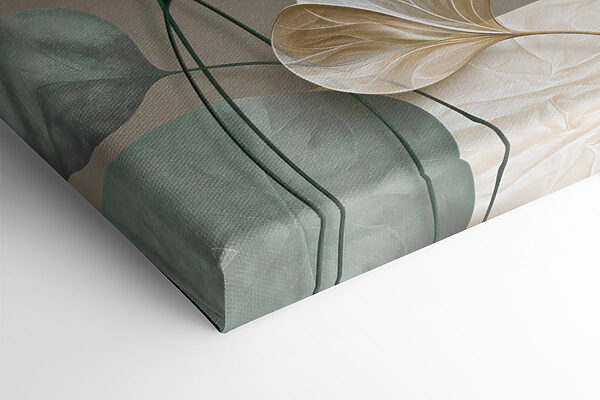 Delicate leaves against serene backgrounds