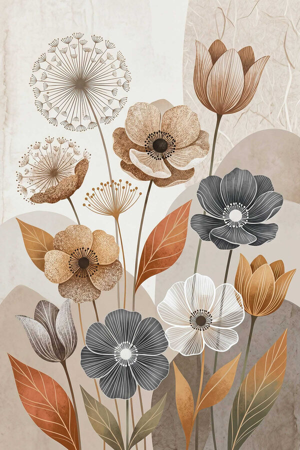 Elegant floral design with subtle tones Elegant floral design with subtle tones