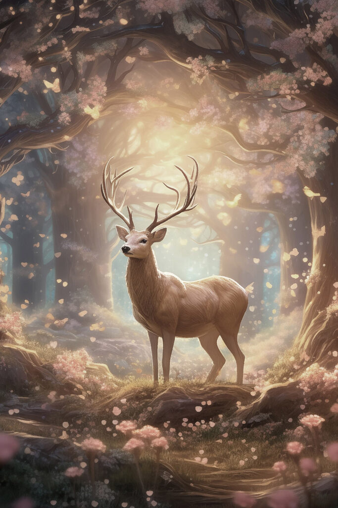 Deer in a forest Deer in a forest