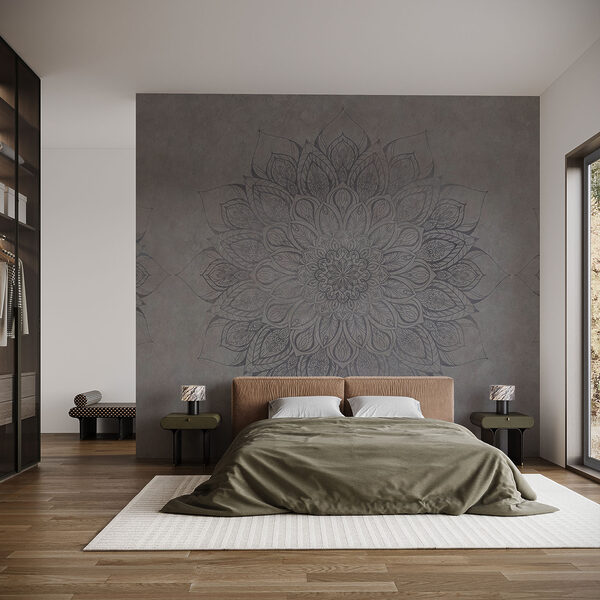 Mandala grigio e nero Mandala grigio e nero