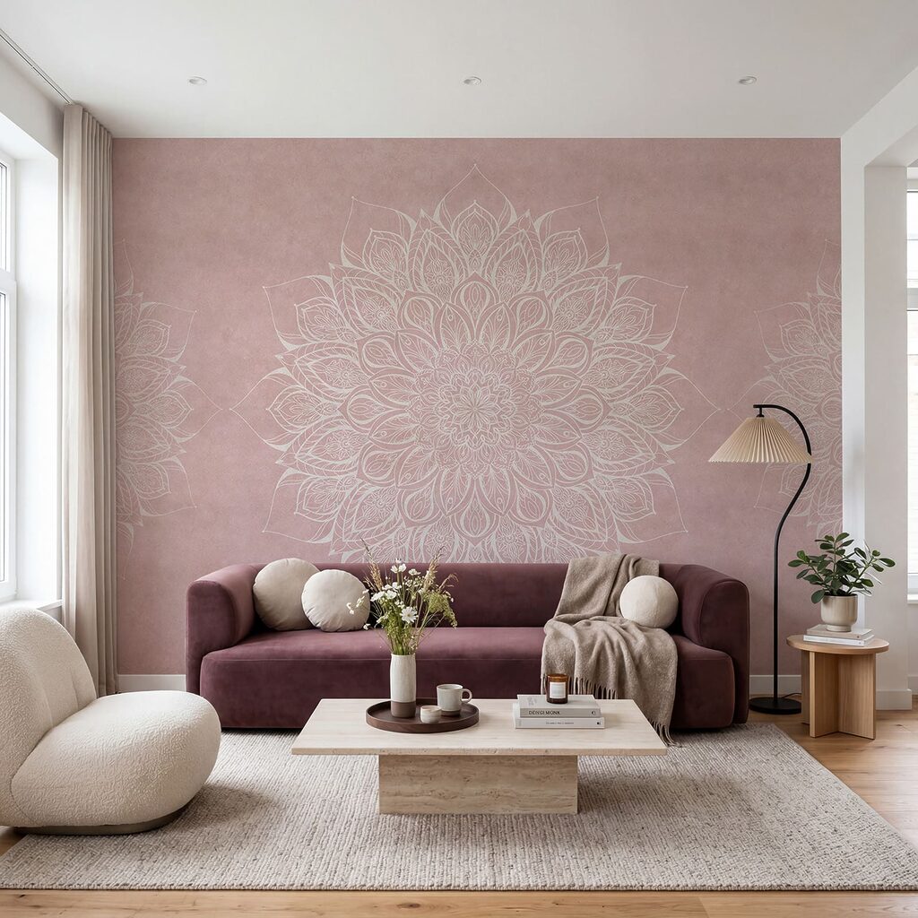 Mandala bianco e rosa Mandala bianco e rosa