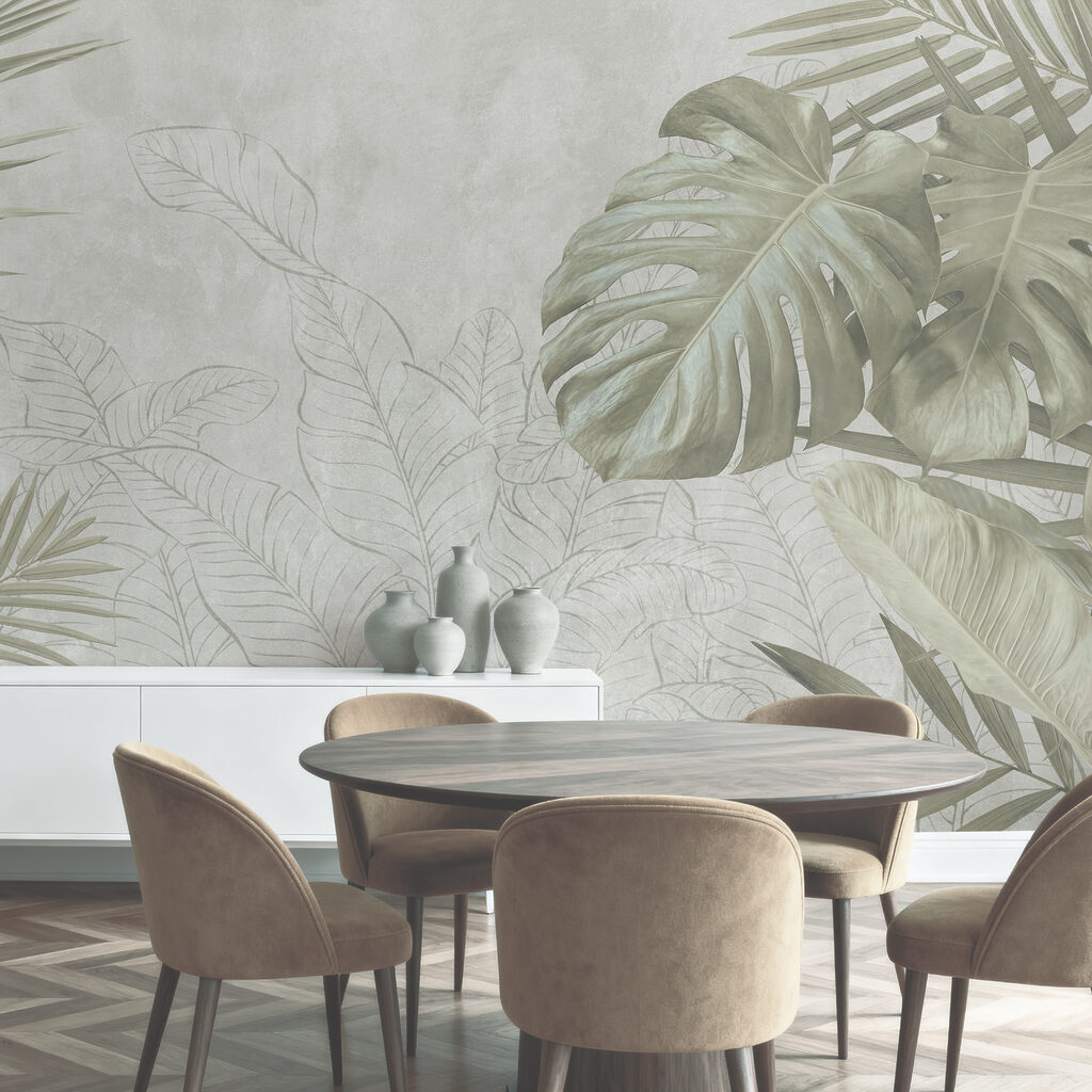 Fogliame tropicale dai toni tenui Fogliame tropicale dai toni tenui