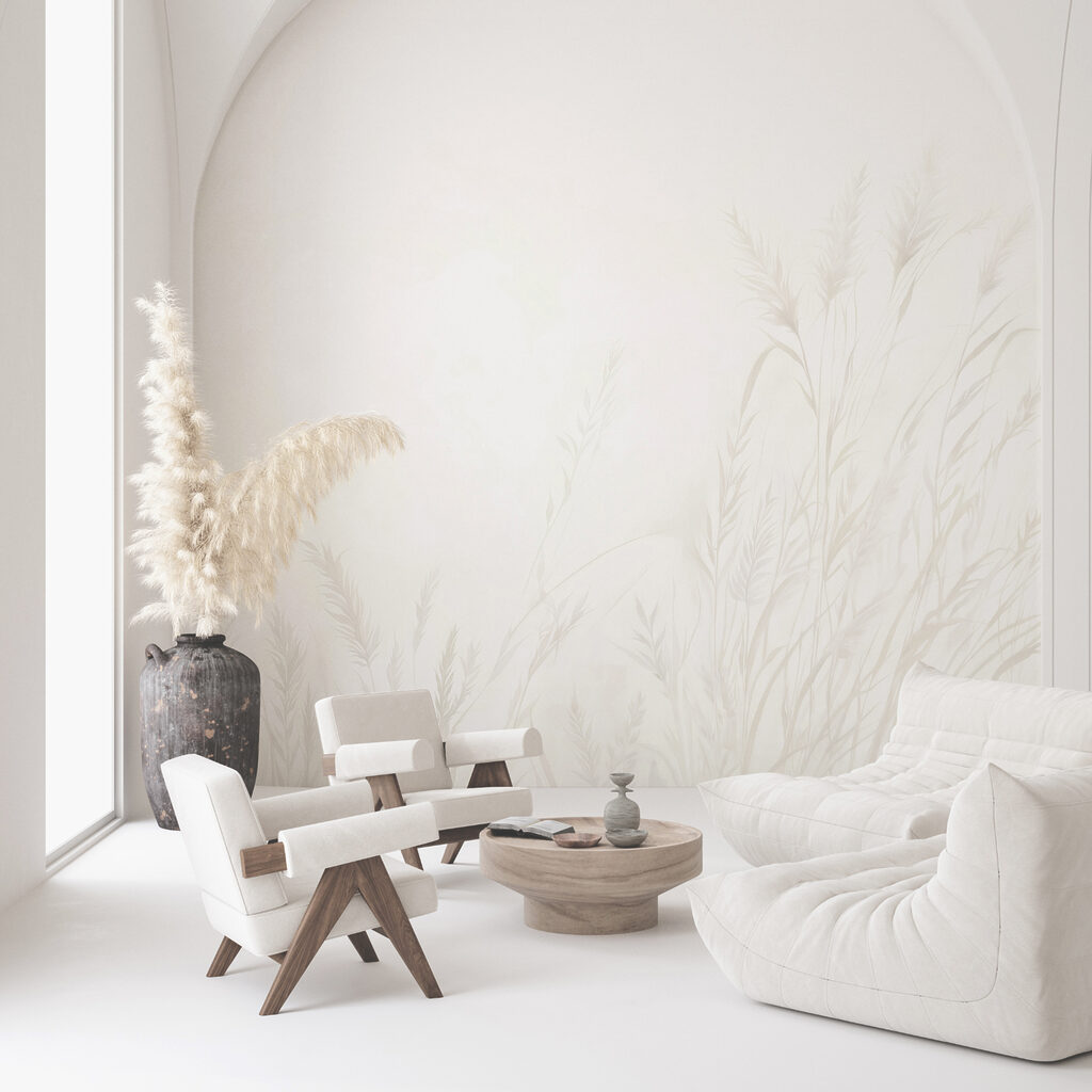 Sfondo bianco con erba Sfondo bianco con erba