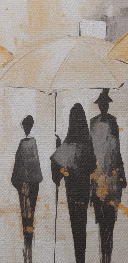 Group of people holding umbrellas Group of people holding umbrellas