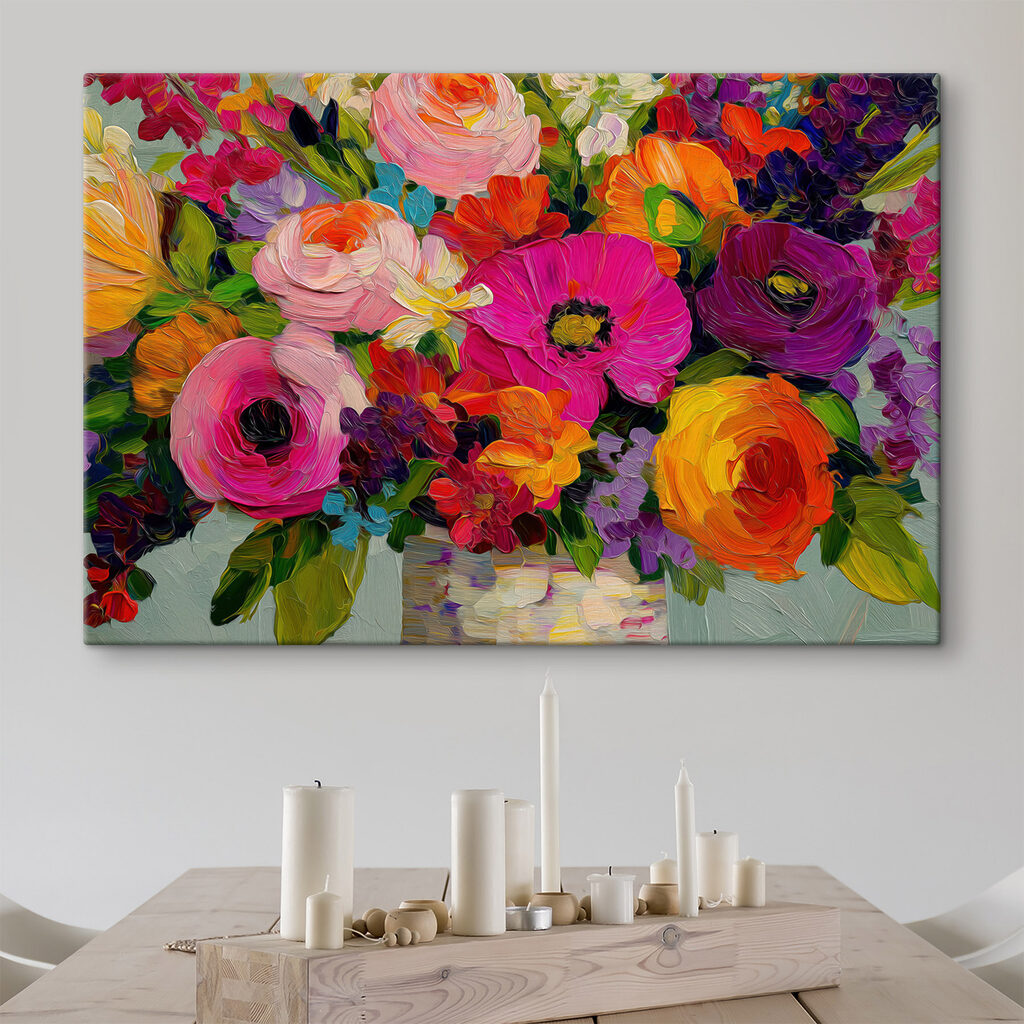 Vibrant bouquet bursting with colors