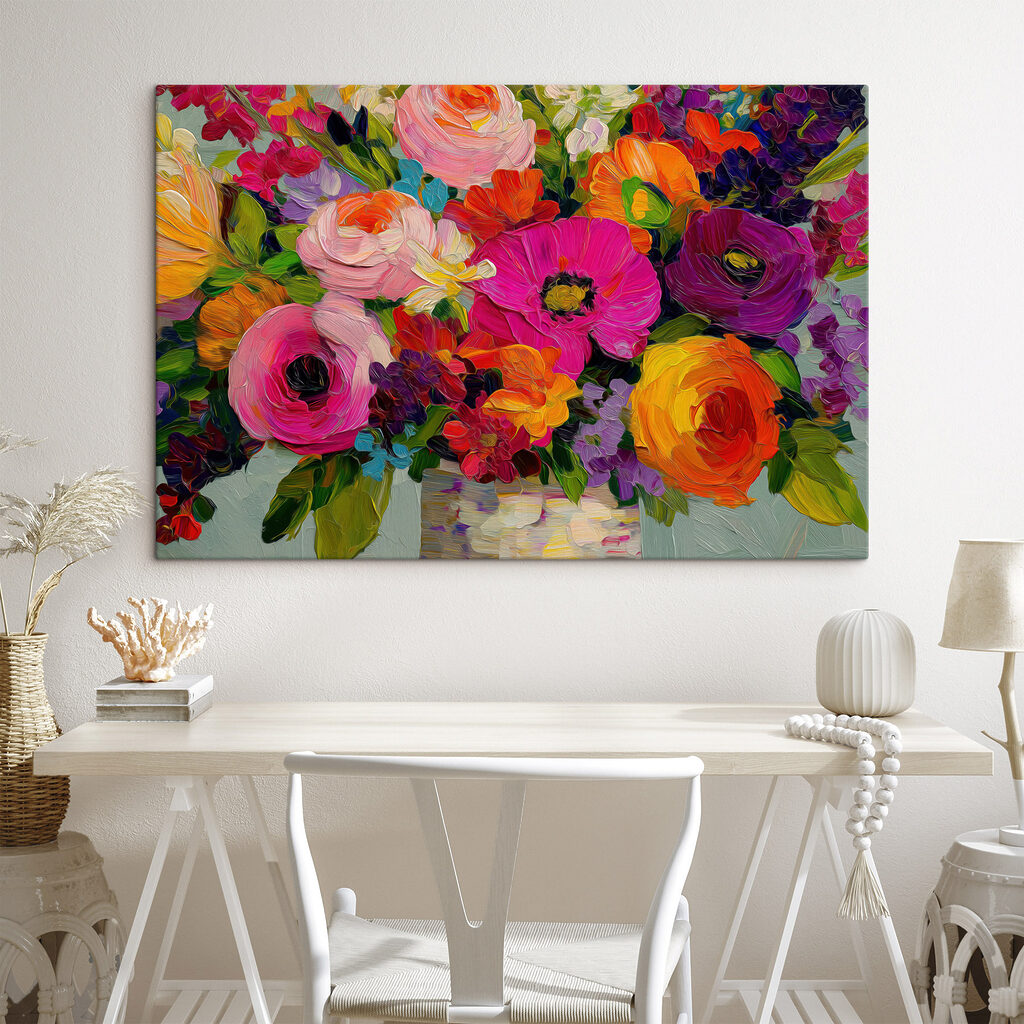 Vibrant bouquet bursting with colors