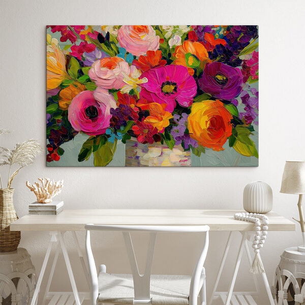 Vibrant bouquet bursting with colors