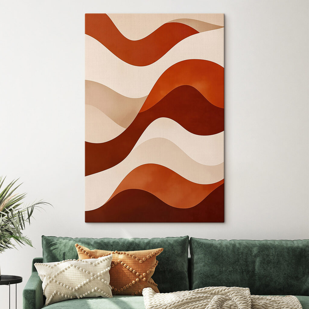 Brown and white wavy pattern Brown and white wavy pattern