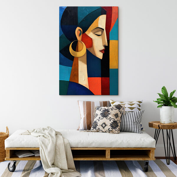 Painting of a woman's face