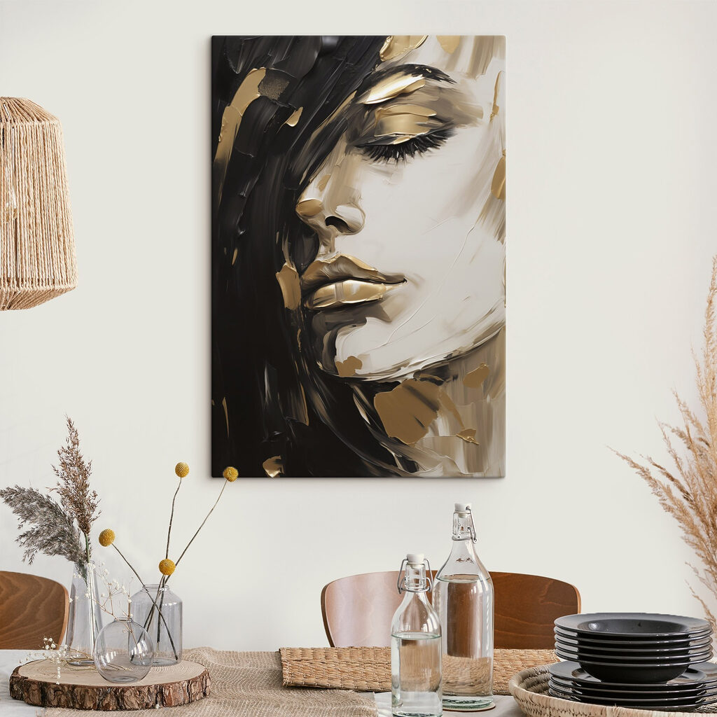 Painting of a woman's face