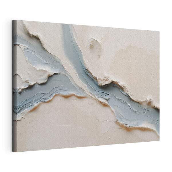 Quadri Quadri Superficie bianca e blu con un fiume (COD: s49953)