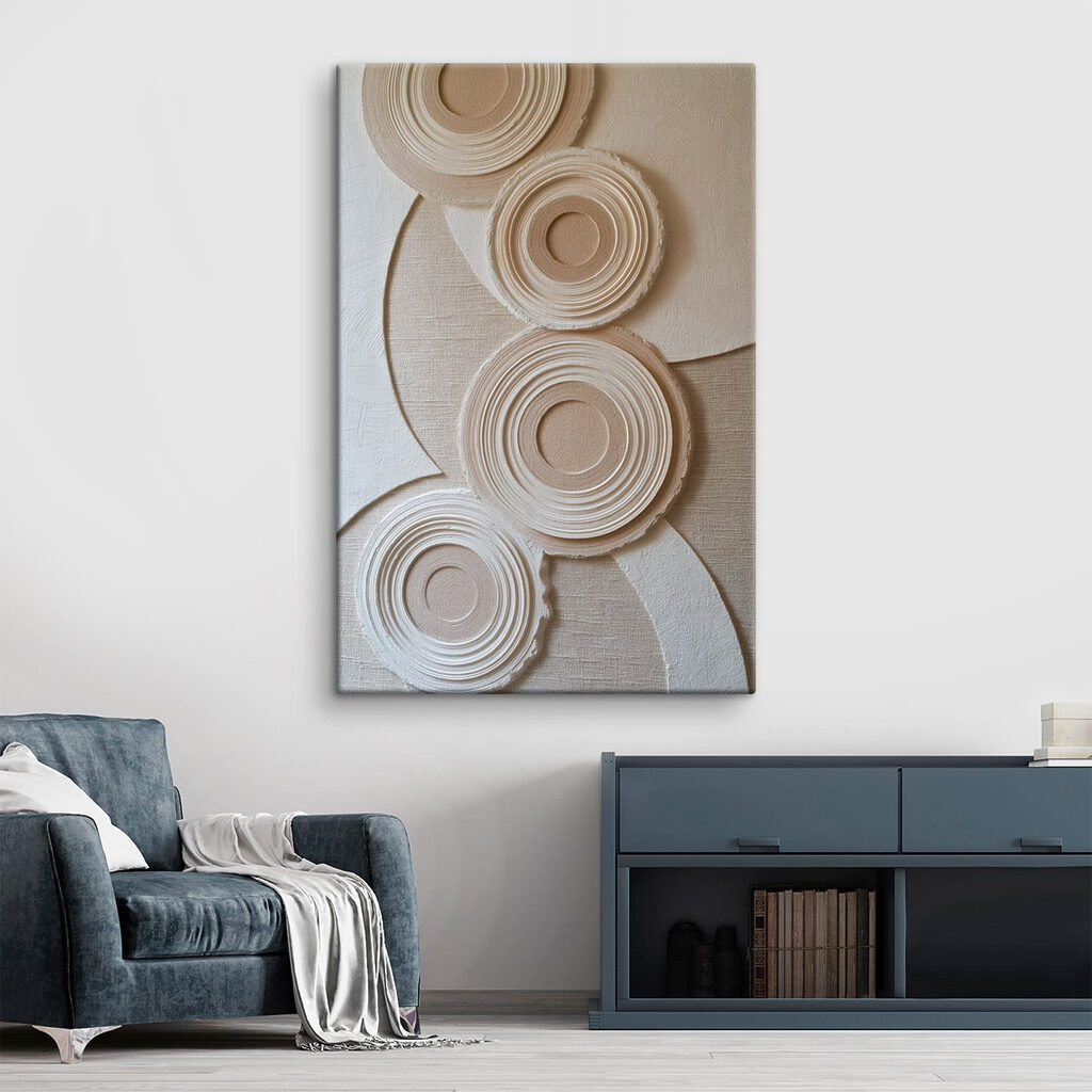 - Circular patterns on textured background - Circular patterns on textured background