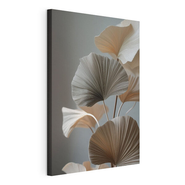 Delicate paper leaves in soft hues