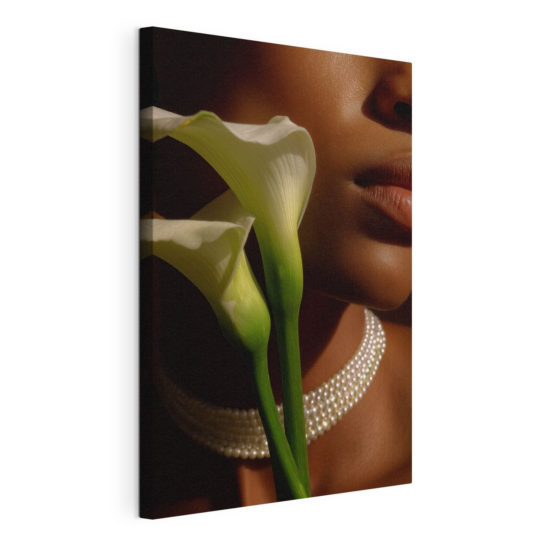 Elegant beauty with floral accents