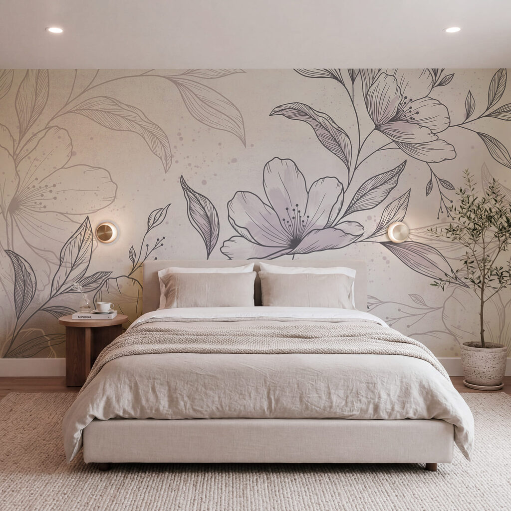Disegno di fiori e foglie Disegno di fiori e foglie