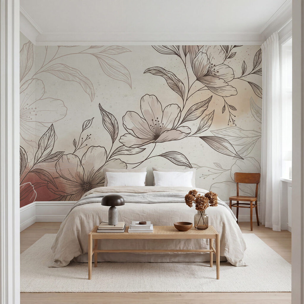 Disegno di fiori e foglie Disegno di fiori e foglie