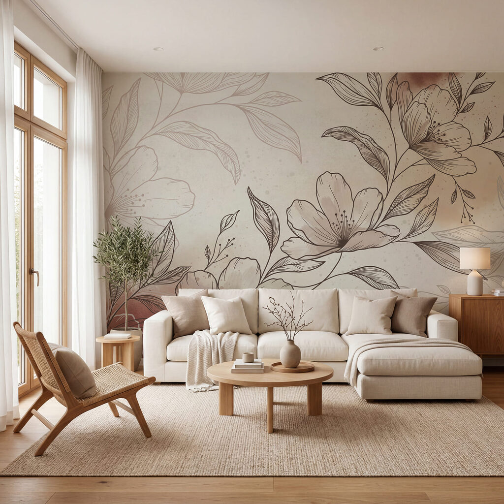 Disegno di fiori e foglie Disegno di fiori e foglie