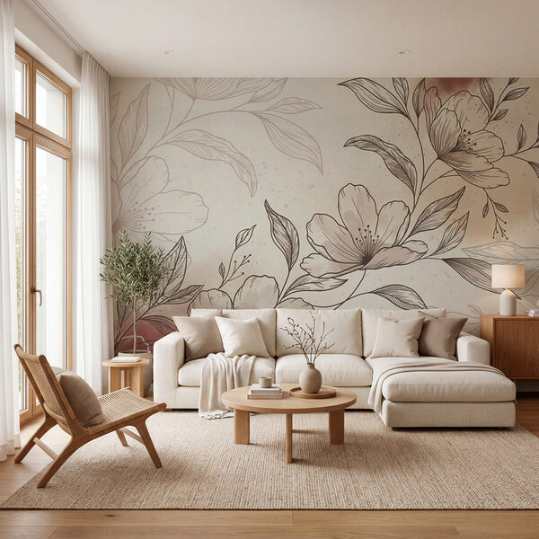 Disegno di fiori e foglie Disegno di fiori e foglie