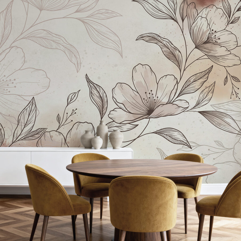 Disegno di fiori e foglie Disegno di fiori e foglie