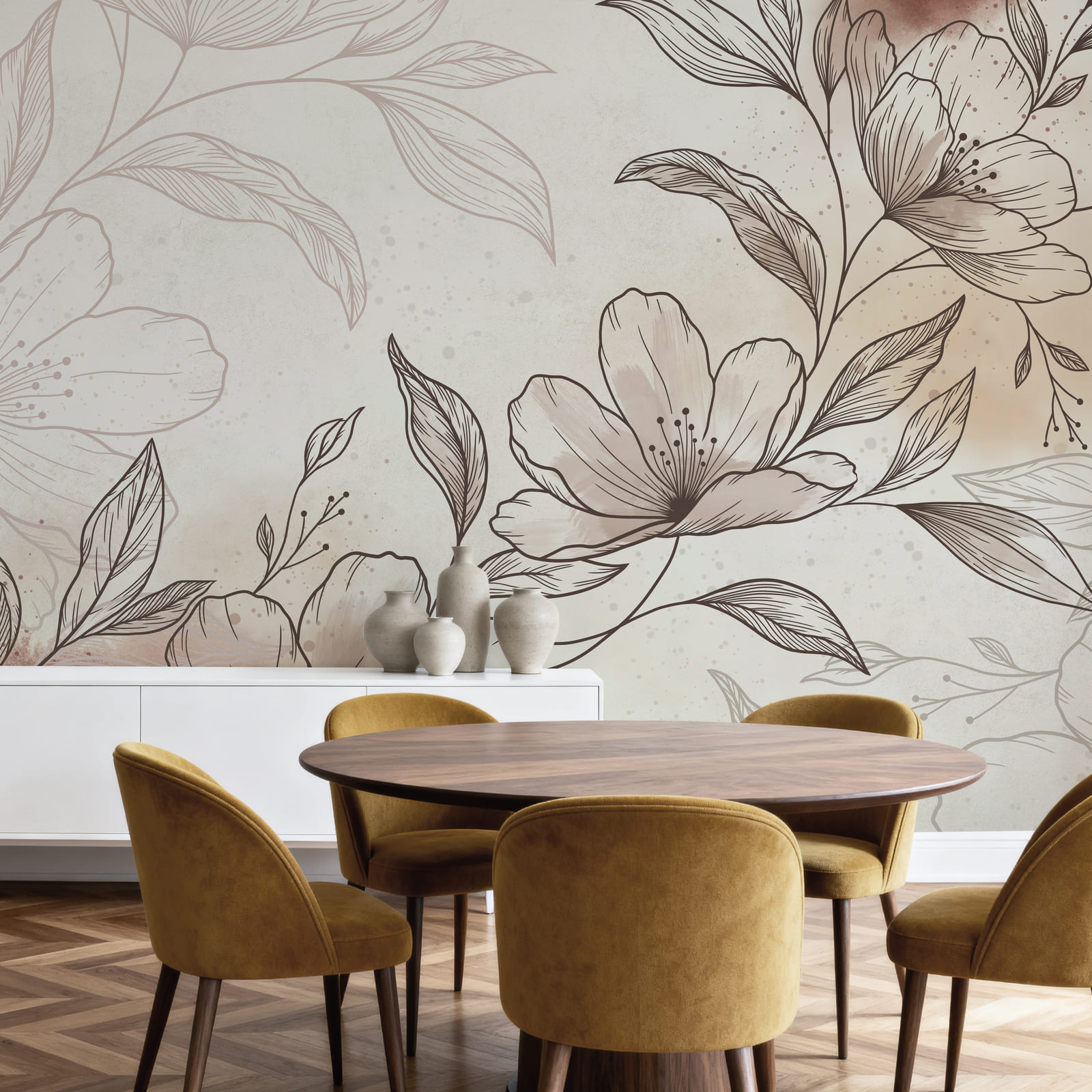 Disegno di fiori e foglie Disegno di fiori e foglie