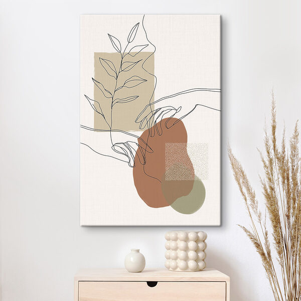 Drawing of a hand holding a plant