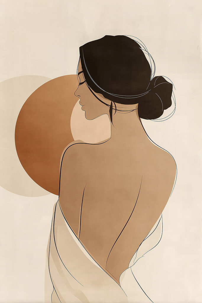 Woman with her back turned
