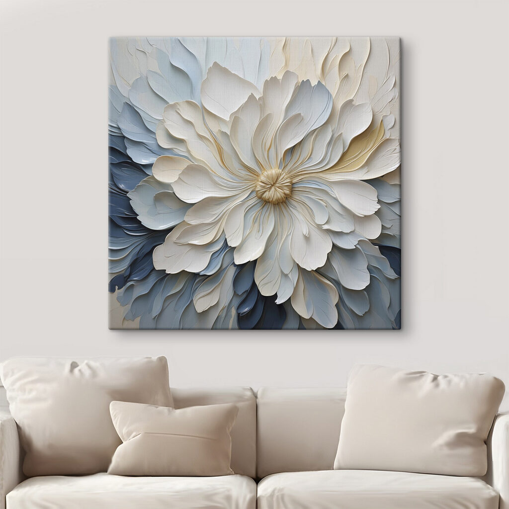 White and blue flower White and blue flower