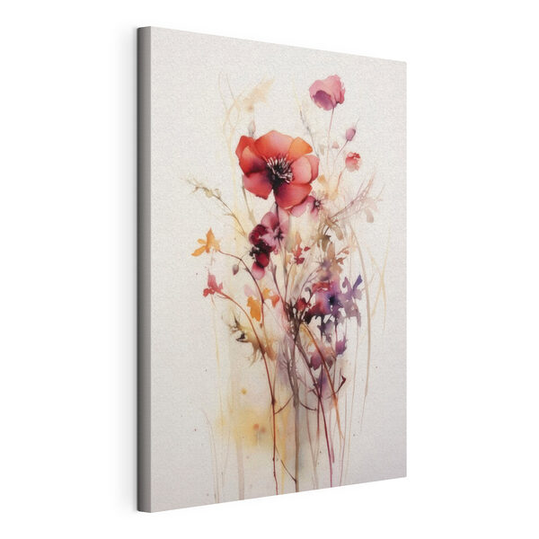 Un dipinto di fiori su sfondo bianco Quadri Un dipinto di fiori su sfondo bianco
