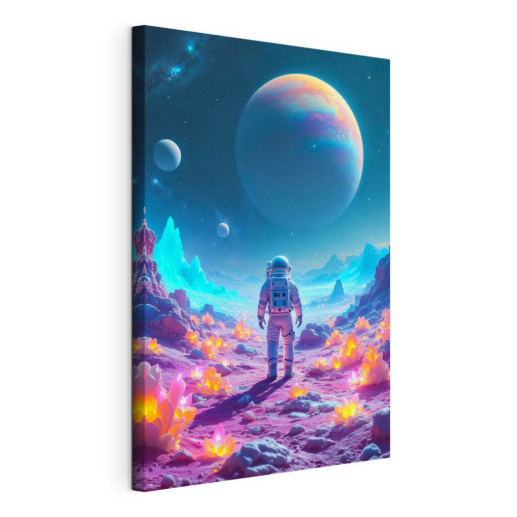 Astronaut walking on a desert