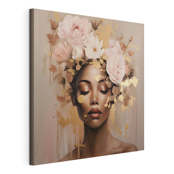 Quadri Dipinto raffigurante una donna con dei fiori tra i capelli (COD: s42814) Quadri Quadri Dipinto raffigurante una donna con dei fiori tra i capelli (COD: s42814)