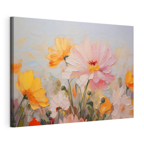 Quadri Dipinto di fiori su sfondo blu (COD: s43232) Quadri Quadri Dipinto di fiori su sfondo blu (COD: s43232)
