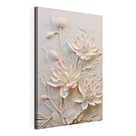 Quadri Intaglio di un fiore bianco su una parete
