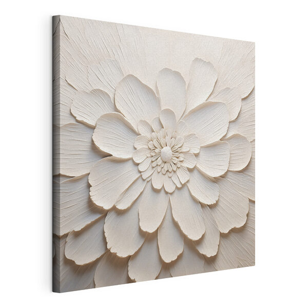 Fiore bianco dai numerosi petali Quadri Fiore bianco dai numerosi petali
