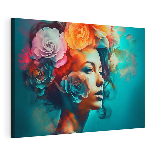 Quadri Quadri Donna con dei fiori tra i capelli (COD: s35366)