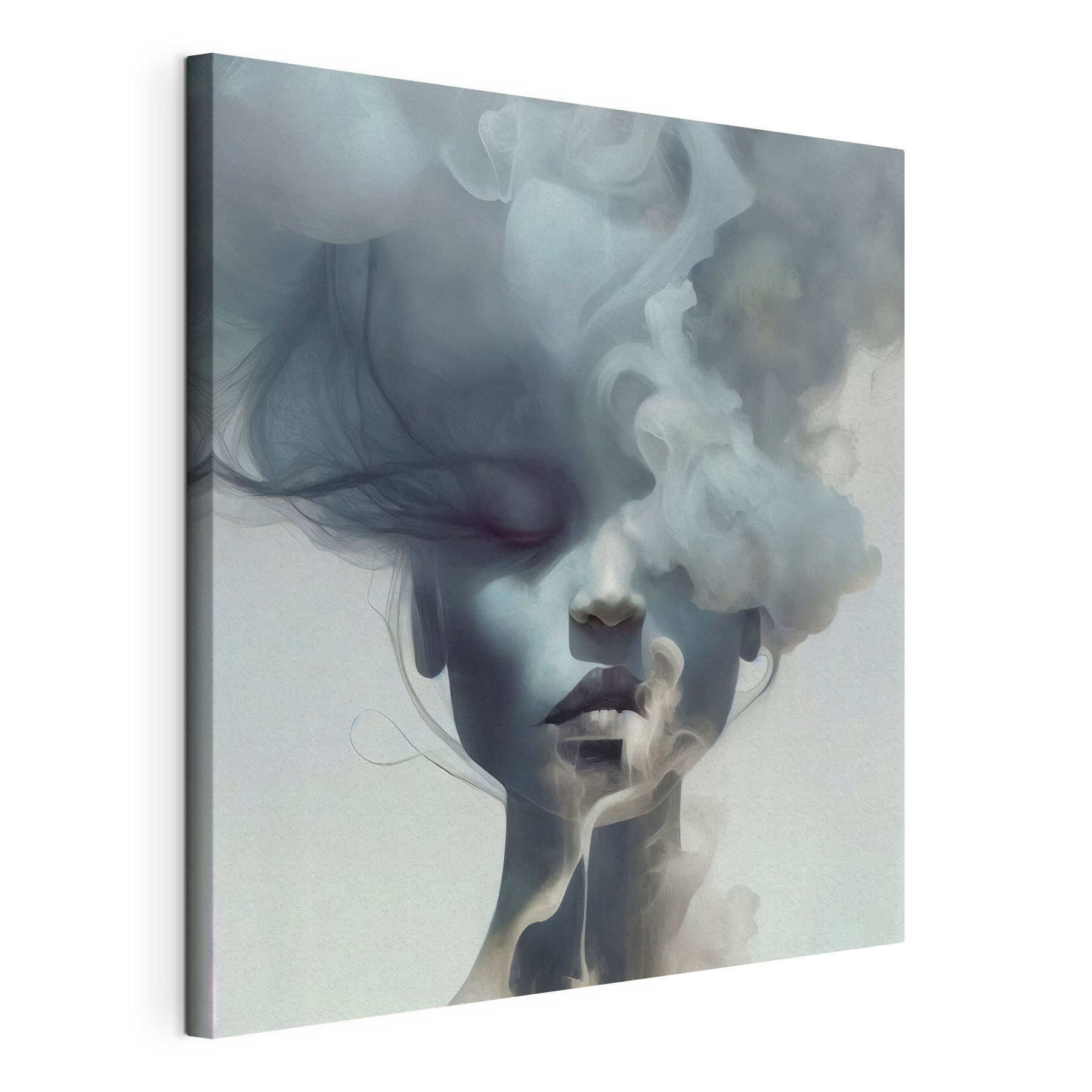 A woman with smoke in her hair A woman with smoke in her hair