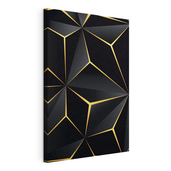Quadri Quadri Elegante motivo geometrico nero con dettagli (COD: s35865)